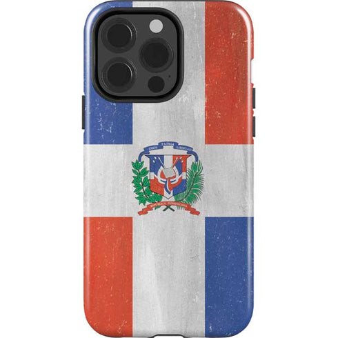 Dominican Republic Flag Faded iPhone 15 Pro Impact Case